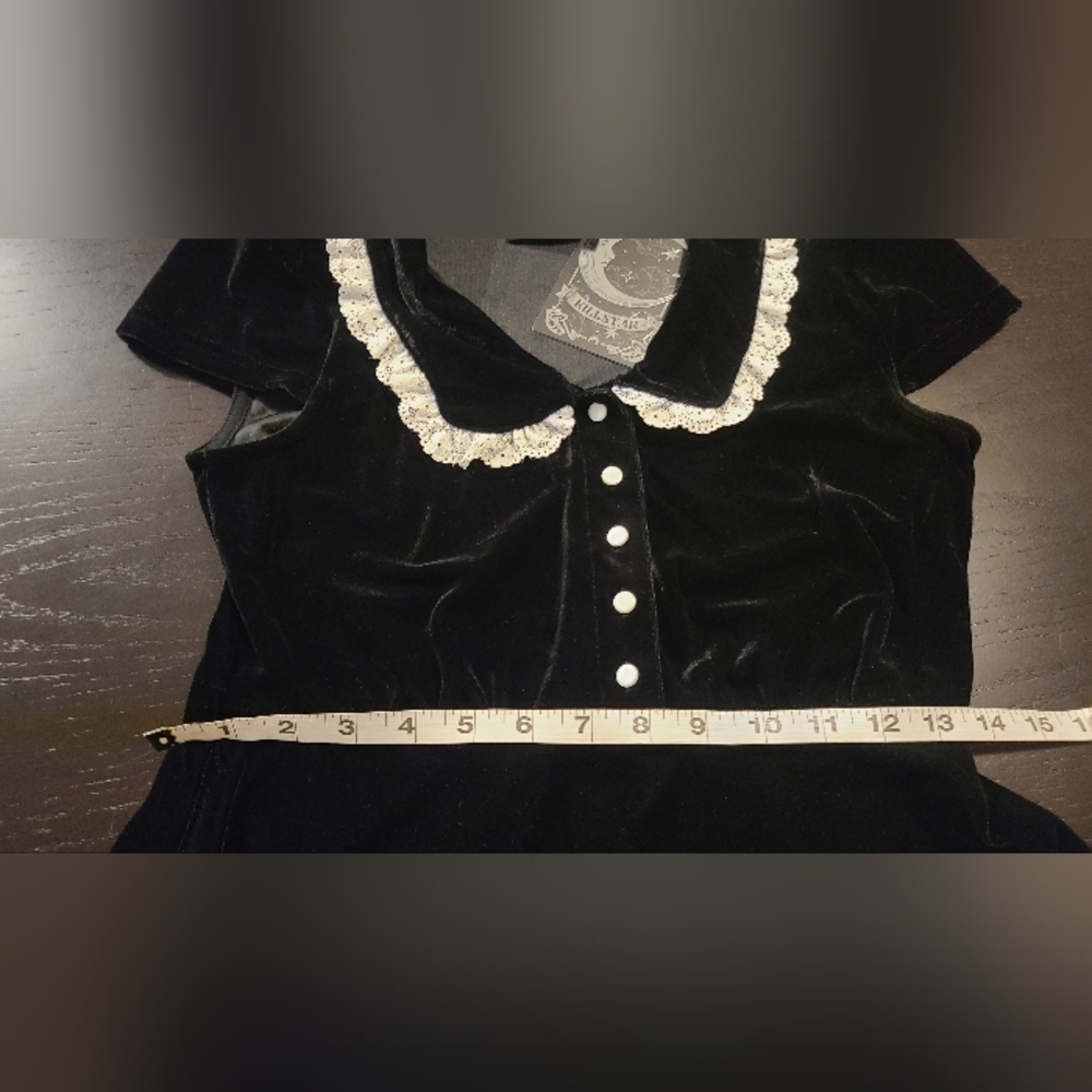 NWT Killstar Every Mourning Dress, Black Velvet, Small - Picture 8 of 10